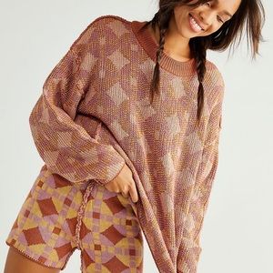 [Free People] Malibu Pattern Sweater Set - XL